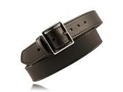 42 Nickel Black Basket Weave Fully Lined Leather Garrison Belt 1 3 4