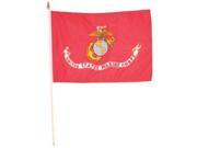Marines Flag On Mast 12 X 18