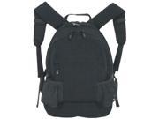 Black Padded Yucatan Style Backpack 18 X 13 X 7 School Travel Bag With Waist Belt