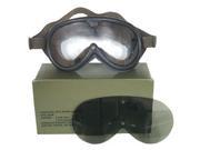 Black Tactical Winter Summer Sun Dust And Wind Goggles Adjustable Strap