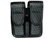 Bianchi 7902 BSK Black Double Mag Pouch with Brass Snap Closure Size 4 22197 Bianchi