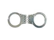 Deluxe Handcuff 3 Hinge Double Lock 2Keys Detective Double Lock 3 Hinges Chrome