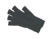 Open Fingered Wool Glove Black Black