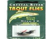 Crystal River C R Flys Black Gnat Sz 12 CR109 12 Fishing Lures