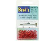 Brad S Killer Fishing Gear Red Hook 50 Pack Size 1 OCR 1 50 Fishing Terminal