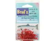 Brad S Killer Fishing Gear Red Hook 50 Pack Size 2 0 OCR 2 0 50 Fishing Terminal