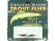 Crystal River C R Flys Black Gnat Sz 16 CR109 16 Fishing Lures