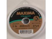 Maxima Leader Wheel Green 2Lb 27Yd MLG2 Fishing Fishing Accessories