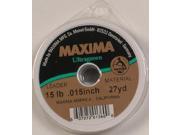 Maxima Ultragreen Monofilament Leader Material Test 15 Pound Leader Wheel Green 15Lb 27Yd