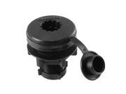 Scotty Compact Round Threaded Flush Deck Mounting Bracket Black Sealed bottom with Rain Cap 444 BK Scotty