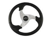 Ongaro Folletto 14.2 Black Poly Steering Wheel w Polished Spokes and Black Cap Fits 3 4 Tapered Shaft HelmSchmitt Ongaro