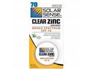 Solar Sense Spf 70 Clear Zinc Face 0.5oz Jar 2 Pack Solar Sense