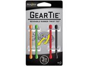 Reusable 3 inch Rubber Gear Tie Assorted Colors 8 Pack Nite Ize
