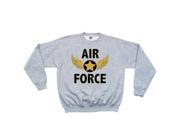 2X Large Air Force Wings Crewneck Sweatshirt Grey Xxl 2Xl Air Force Wings Grey