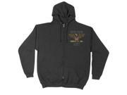 Fox Outdoor 64 8455 XL Mens Army Eagel Zip Front Hooded Sweatshirt Black Extra Large 64 8455XL Outdoor
