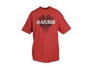 Large Marines Tribal T Shirt Red L L Marines Tribal Red Color Imprint