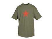 3X Large Red Star T Shirt Od Xxxl 3Xl Red Star Olive Drab Red Imprint