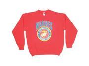 Extra Large Marines Insignia Sweatshirt Red Xl Xl Marines Crest Red Color Imprint