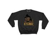 Medium Marines Bulldog Crewneck Sweatshirt Black M M Marines Bulldog Black