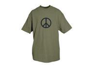 Medium Peace Sign Od T Shirt M M Peace Sign Olive Drab Black Imprint