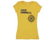 Extra Large Women S Cotton Tee Find My Coordinates Yel Xl Xl Find My Coordinates Yellow