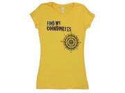 Medium Women S Cotton Tee Find My Coordinates Yel M M Find My Coordinates Yellow