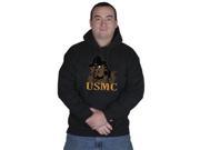 Fox Outdoor 64 8518 M USMC With Marines Bulldog Pullover Hoodie Sweatshirt Black Medium 64 8518M Outdoor