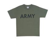 Outdoor Boys Army Imprinted T Shirt Large Olive Drab Green Outdoor