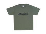 Outdoor Boys Marines Imprinted T Shirt Medium Olive Drab Green Outdoor