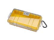 Pelican 1060 027 100 Micro Case with Clear Lid and Carabineer Yellow Pelican