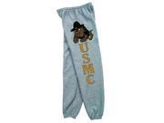 Medium Marines Bulldog Mens Sweatpant Grey M M Marines Bulldog Grey