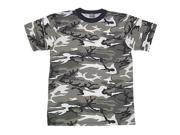 Urban Camouflage USA Made Kids Short Sleeve T Shirt Cotton Polyester Tee Large Urban Camouflage