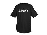 Black Army With White Imprint One Sided T Shirt Large Black