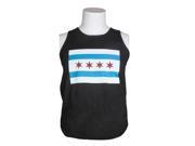 Black Chicago Flag Tank Top Shirt 50% Polyester Cotton 3X Large Chicago Flag Black