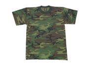 Woodland Camouflage Short Sleeve T Shirt Extra Large Woodland Camouflage