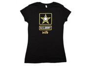 Outdoor Women s Army Star Wife Cotton Tee T Shirt Medium Black Army Star Wife Outdoor