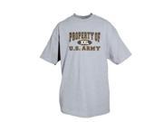 Outdoor Men s Property Of Us Army One Sided Imprinted T Shirt 3X Large Heather Grey Outdoor