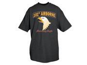 Black 101st Airborne One Sided Imprinted T Shirt 3X Large Black