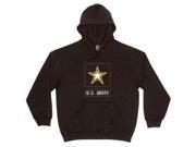 Outdoor Men s Army Star Imprint Pullover Hoodie Small Black Outdoor