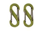 Nite Ize Sbp0 2pk 17 S biner Plastic Size 0 Double Gated Carabiner Lime 2 pack Nite Ize