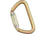 Omega 1 2 Standard D Steel Carabiner Gold 3 Stage Auto Lock Omega Pacific