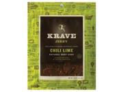 Krave Jerky Beef Chili Lime 3.25 oz Pack of 8 Krave