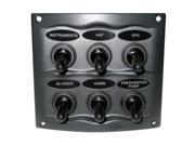 Marinco Waterproof Switch Panel 6 Switch Grey 900 6WP Marinco