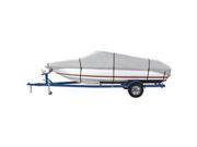 Dallas Manufacturing Co. 600 Denier Grey Universal Boat Cover Model C Fits 16 18.5 Beam Width to 94 Dallas Manufacturing