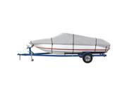 Dallas Manufacturing Co. 600 Denier Grey Universal Boat Cover Model D Fits 17 19 Beam Width to 96 Dallas Manufacturing C