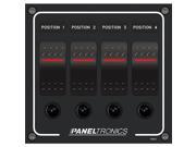 Paneltronics Waterproof Panel DC 4 Position Illuminated Rocker Switch FusePaneltronics 9960011B