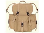 Khaki Canvas Dakota Style Padded Backpack 19.5 x 17 x 7 School Travel Bag