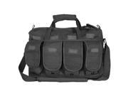 Black Canvas Mega Mag Shooters Shoulder Bag 15.5 x 12 x 7.5 Carry Handle Six Outside Pockets