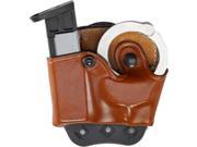Aker Leather Tan Left Hand 519 D.M.S. Combo Mag And Handcuff Case Glock 34