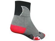 SockGuy Men s Shark Socks Black Small Medium Sockguy